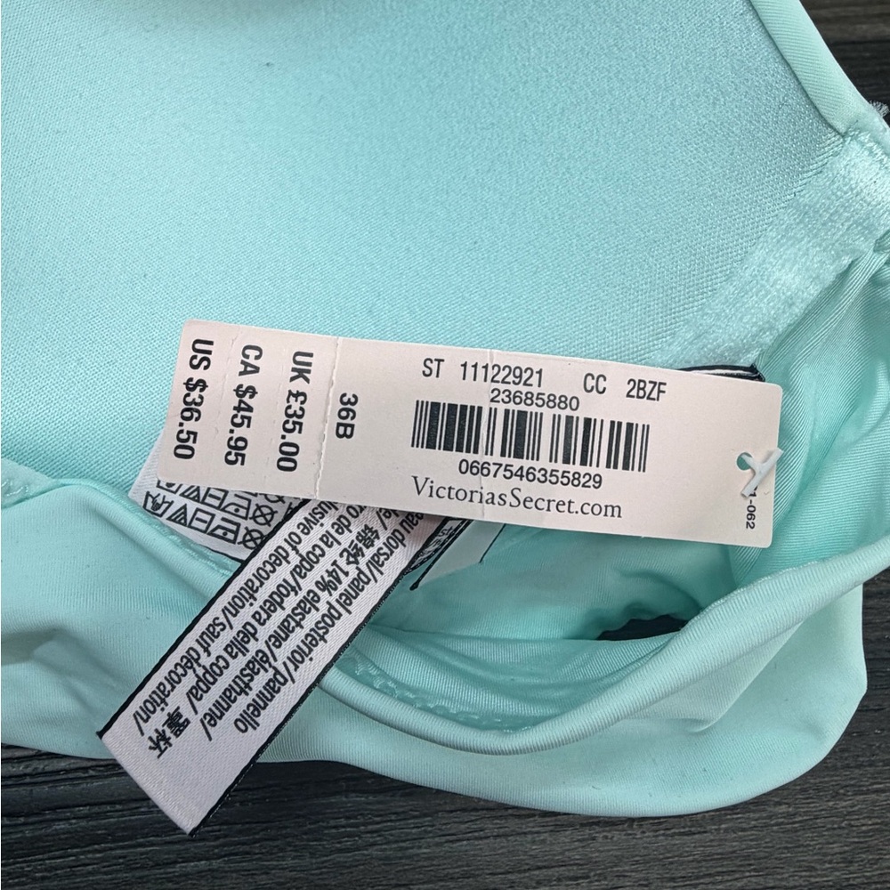 Victoria’s Secret T-Shirt Push-Up Full Coverage Racerback Bra  36B NWT - Picture 2 of 4